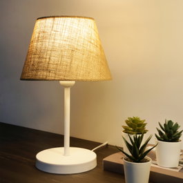 Opviq AYD-3120 Lámpara de Mesa Crema y Blanco